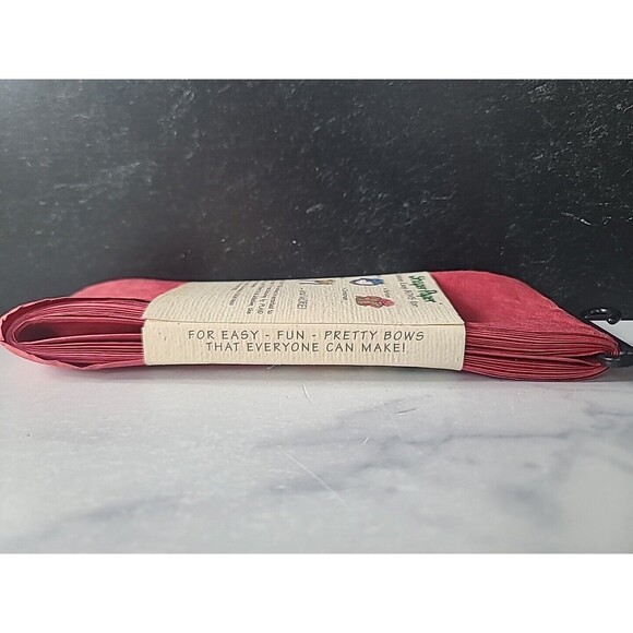 Plaid Shaper Paper Red Wire-Edged Paper Ribbon, Vintage READ - Picture 4 of 10